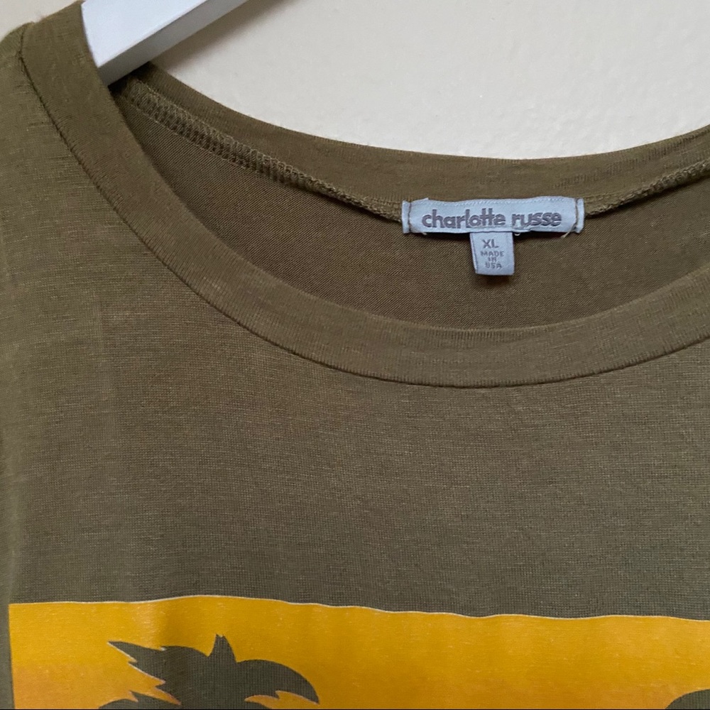 🌻 California  Army Green Graphic Tank - Picture 3 of 5